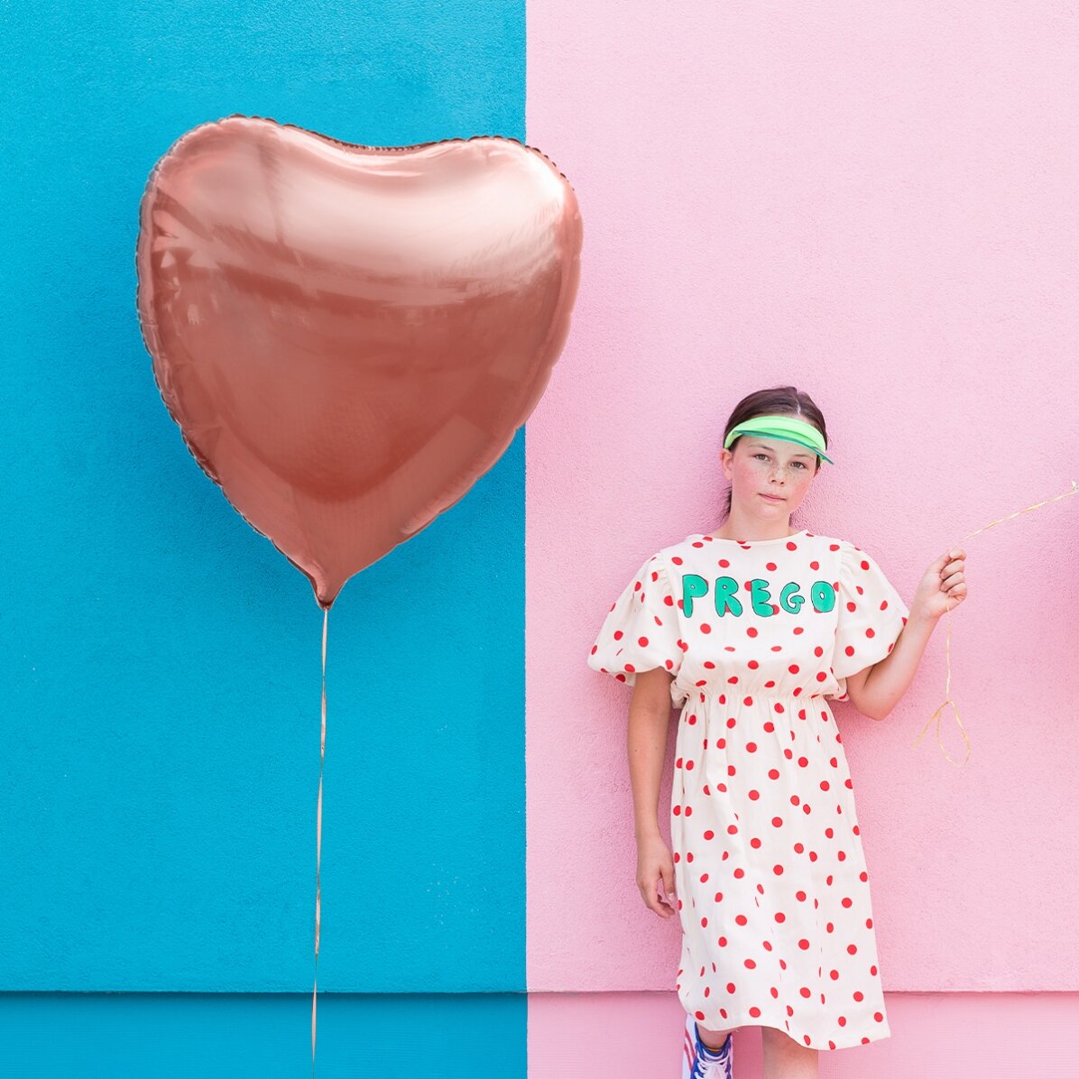 Globo - Corazón en oro rosa, 68 cm