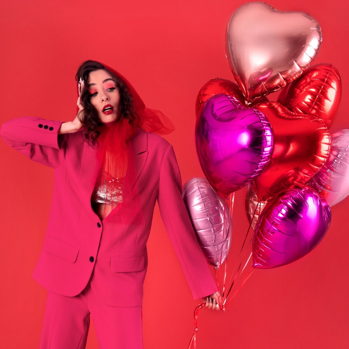 Globo - Corazón rojo, 45 cm