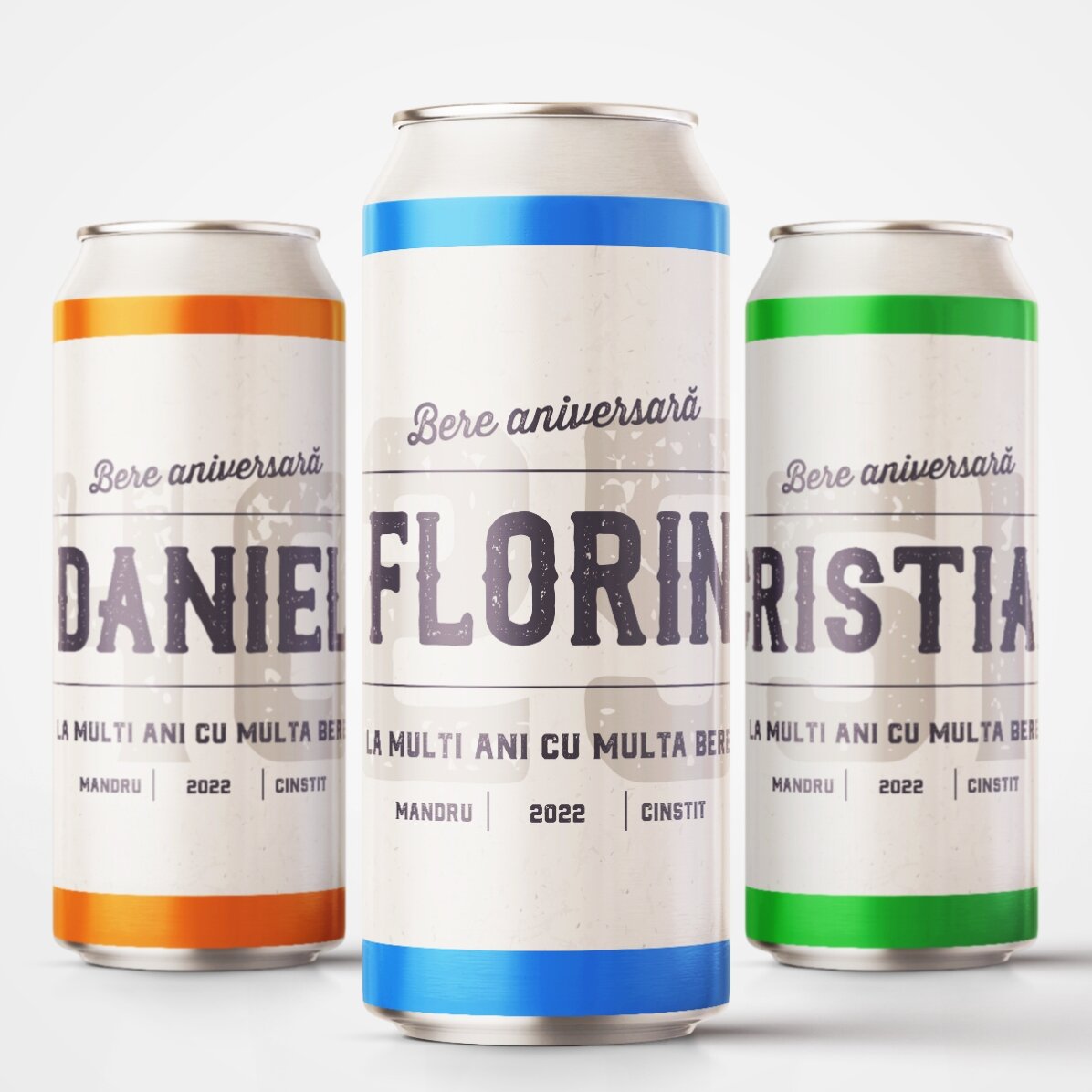 Cerveza en lata personalizada con texto - Aniversario retro