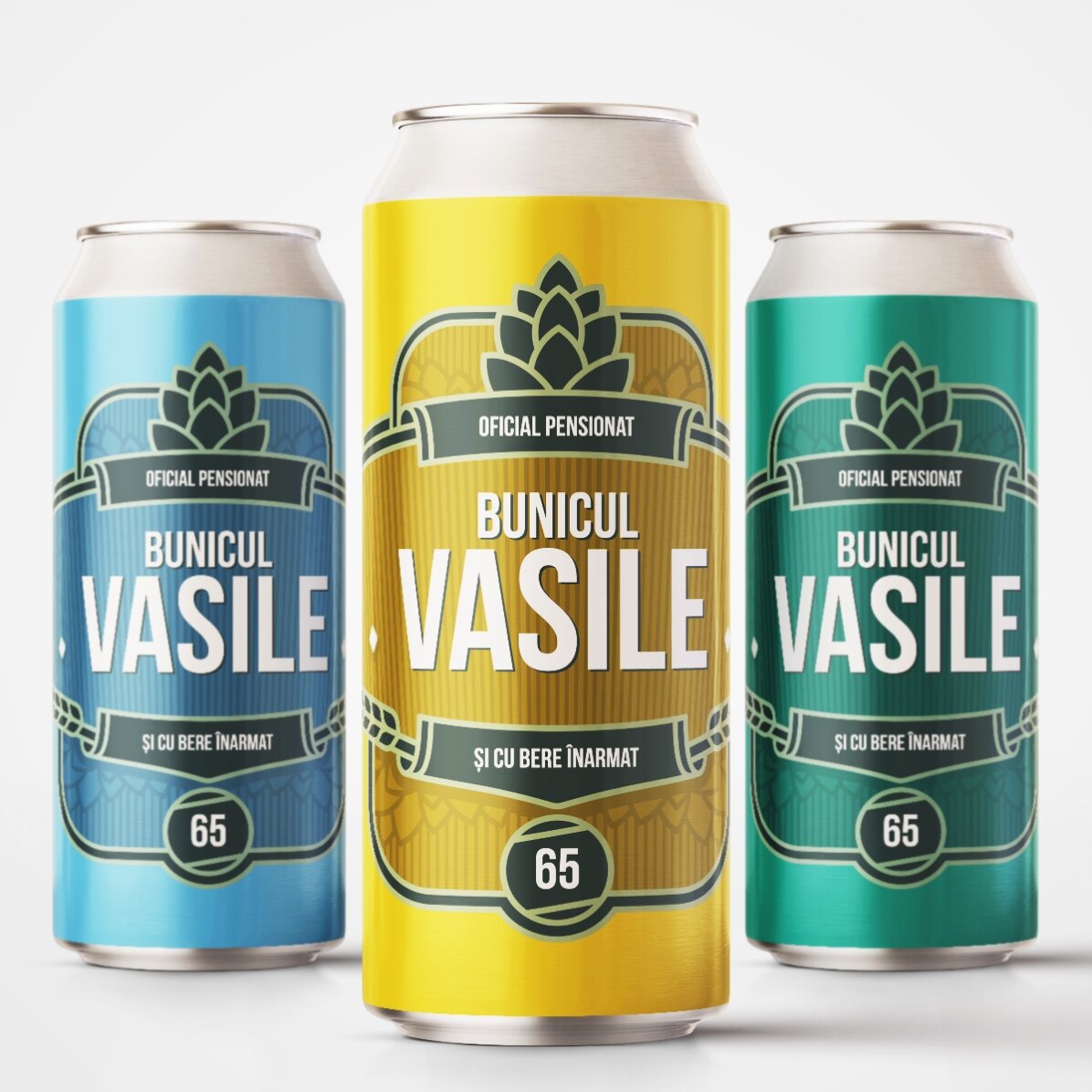 Cerveza en lata personalizada con texto - Modelo de jubilación