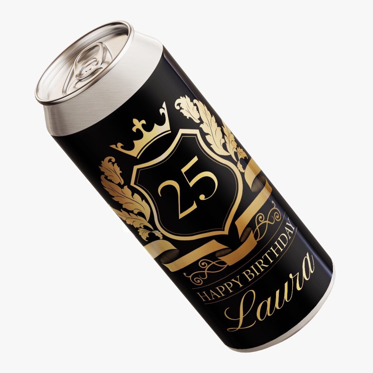 Cerveza en lata personalizada con texto - Royalty