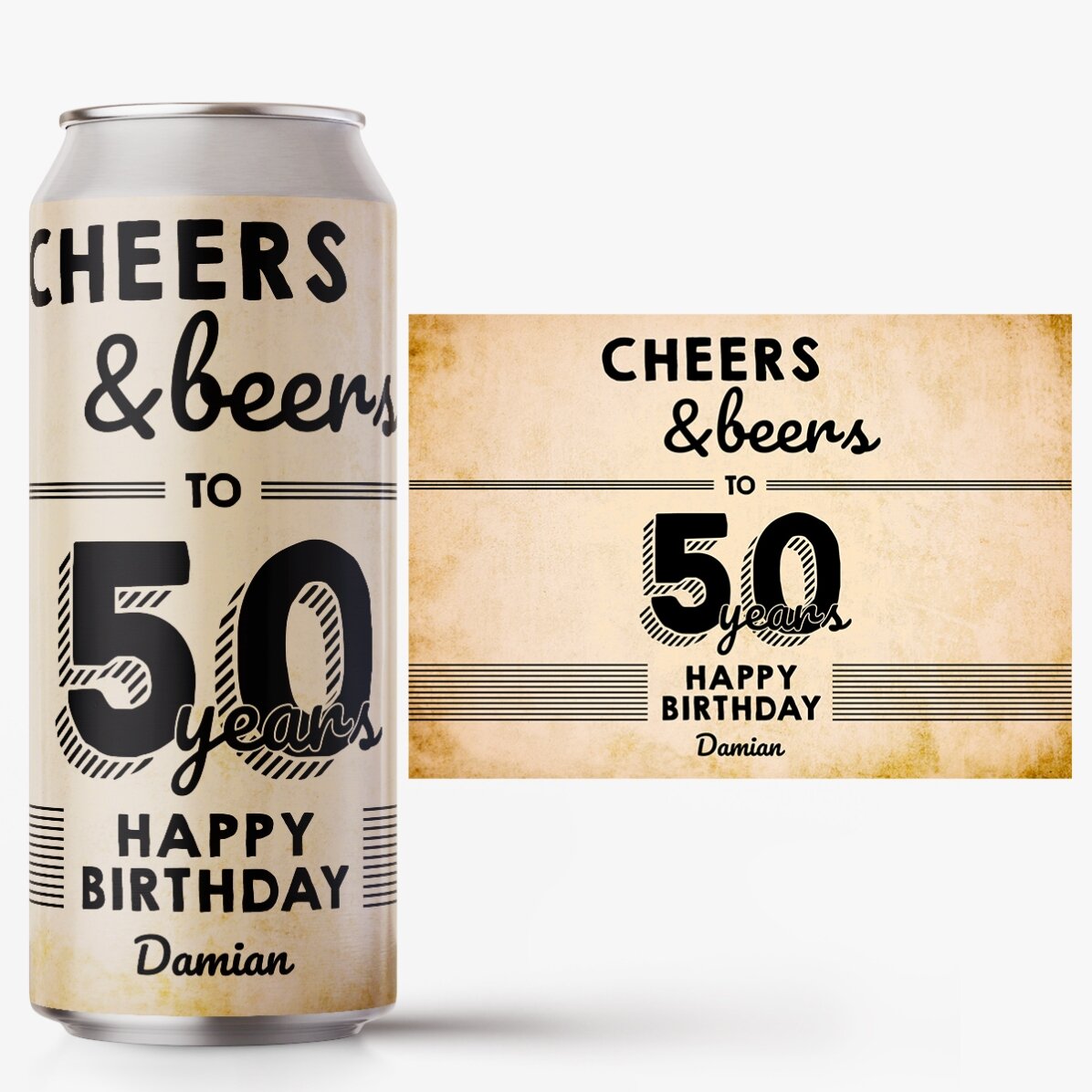 Cerveza en lata personalizada con texto - Cheers & Beers