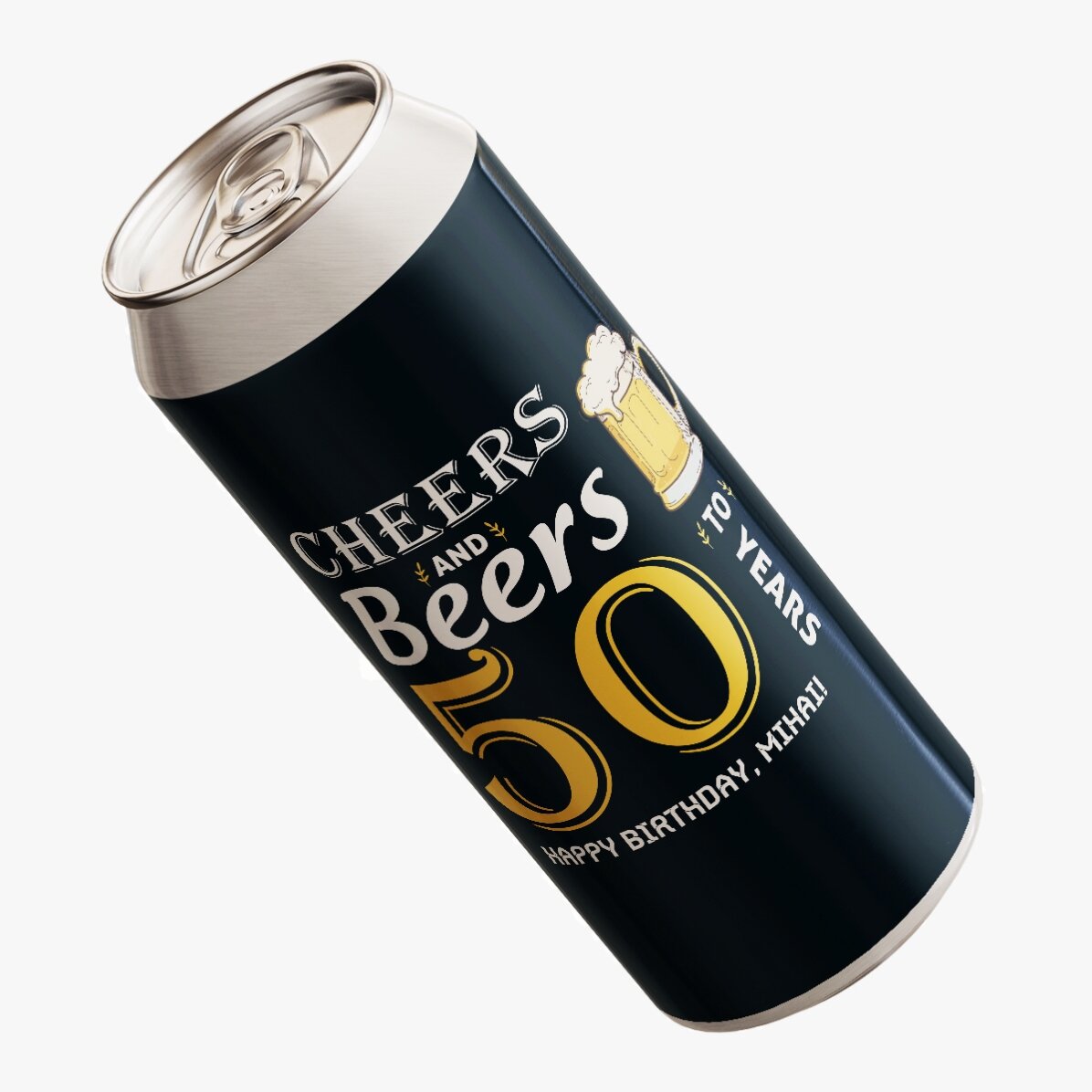 Cerveza en lata personalizada con texto - ¡Salud!