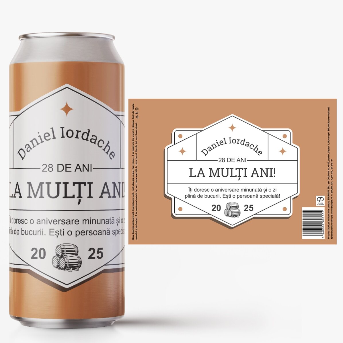 Cerveza en lata personalizada con texto - Classic beer