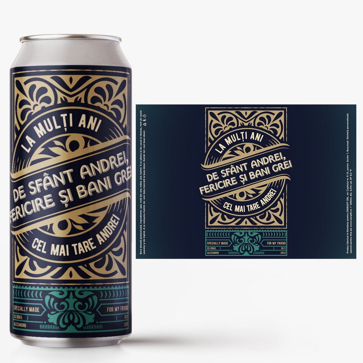 Cerveza en lata personalizada con texto - For The Best