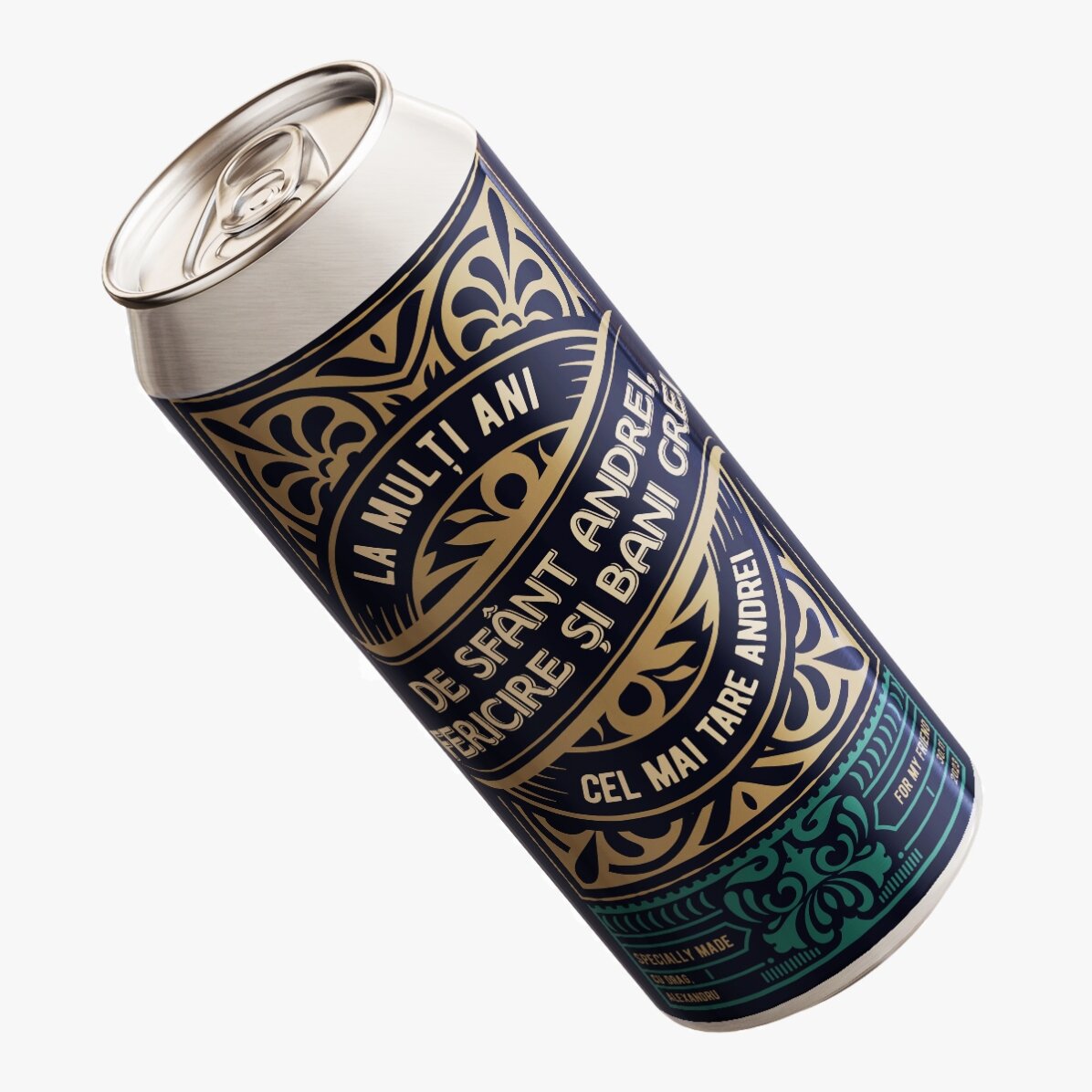 Cerveza en lata personalizada con texto - For The Best