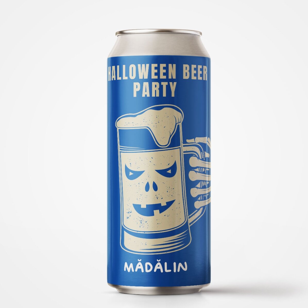 Personalised beer can with text - Halloween Beer Party