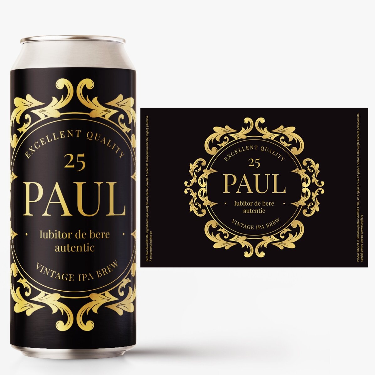 Cerveza en lata personalizada con texto: «Amante de la cerveza»