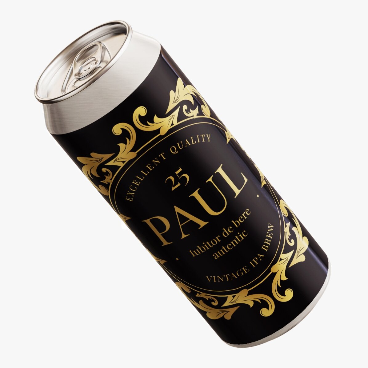 Cerveza en lata personalizada con texto: «Amante de la cerveza»