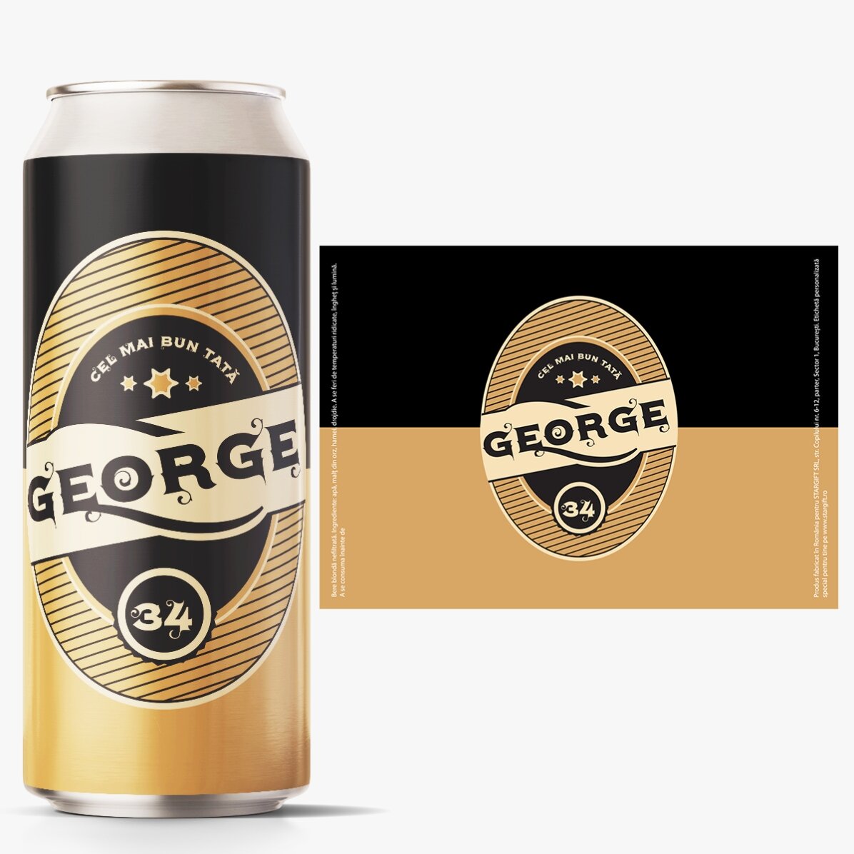 Cerveza en lata personalizada con el texto: «¡Feliz cumpleaños!»
