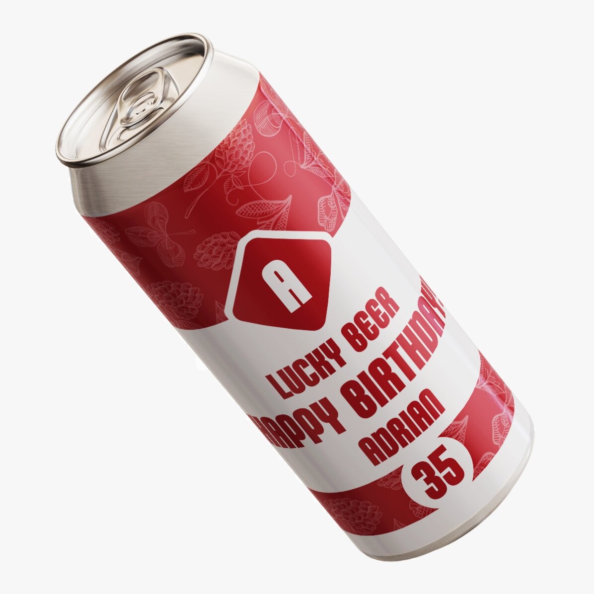 Cerveza en lata personalizada con texto - Lucky Beer