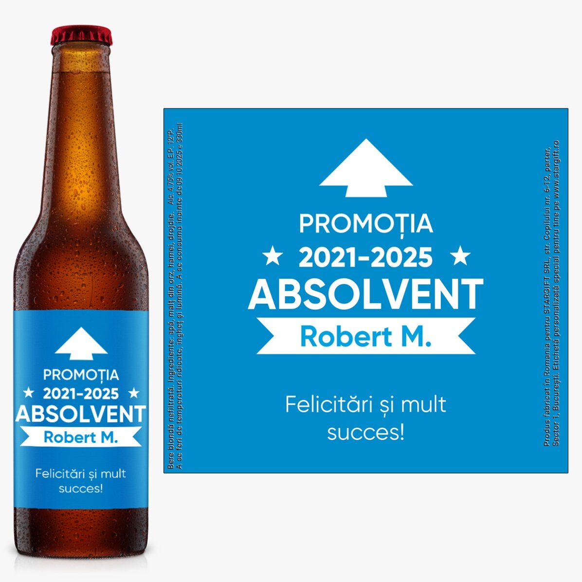 Cerveza personalizada con mensaje: así es como se ve