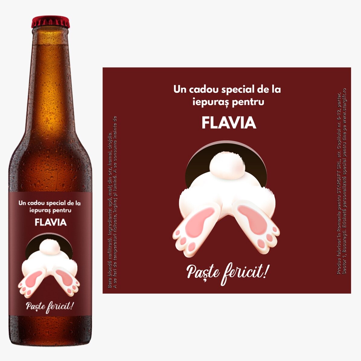 Cerveza personalizada con mensaje - De la iepuras