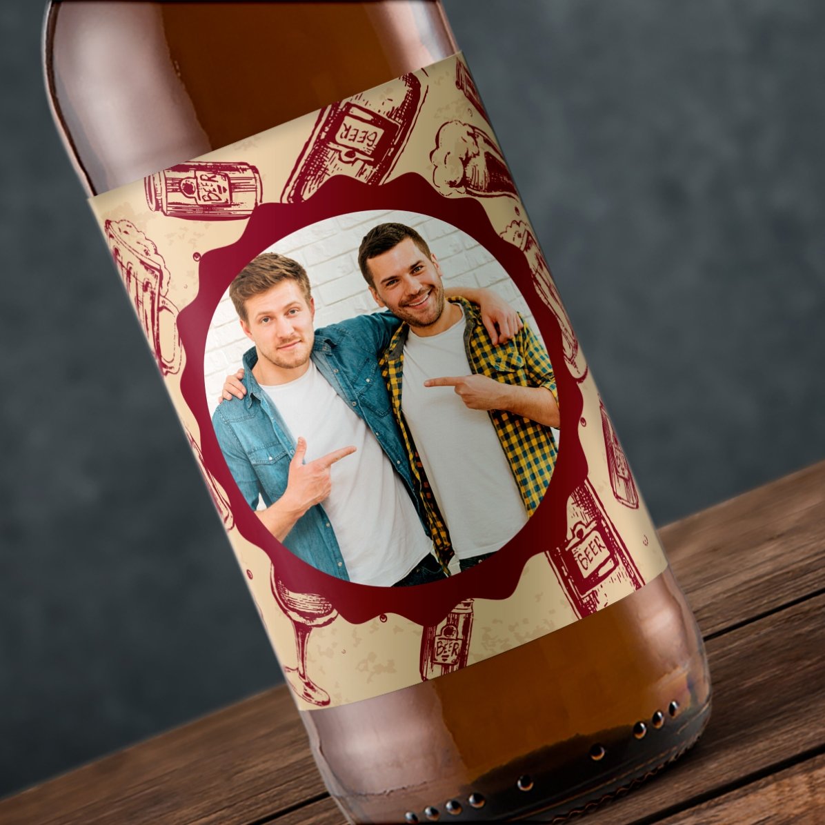 Cerveza personalizada con una foto