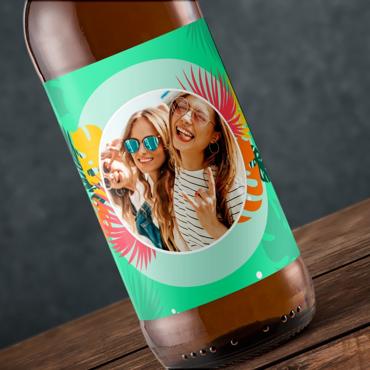 Cerveza personalizada con foto - Verano colorido