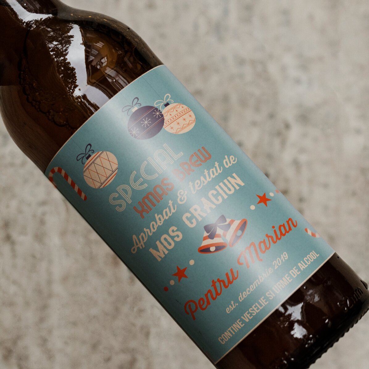 Cerveza personalizada con texto - Aprobada por Papá Noel