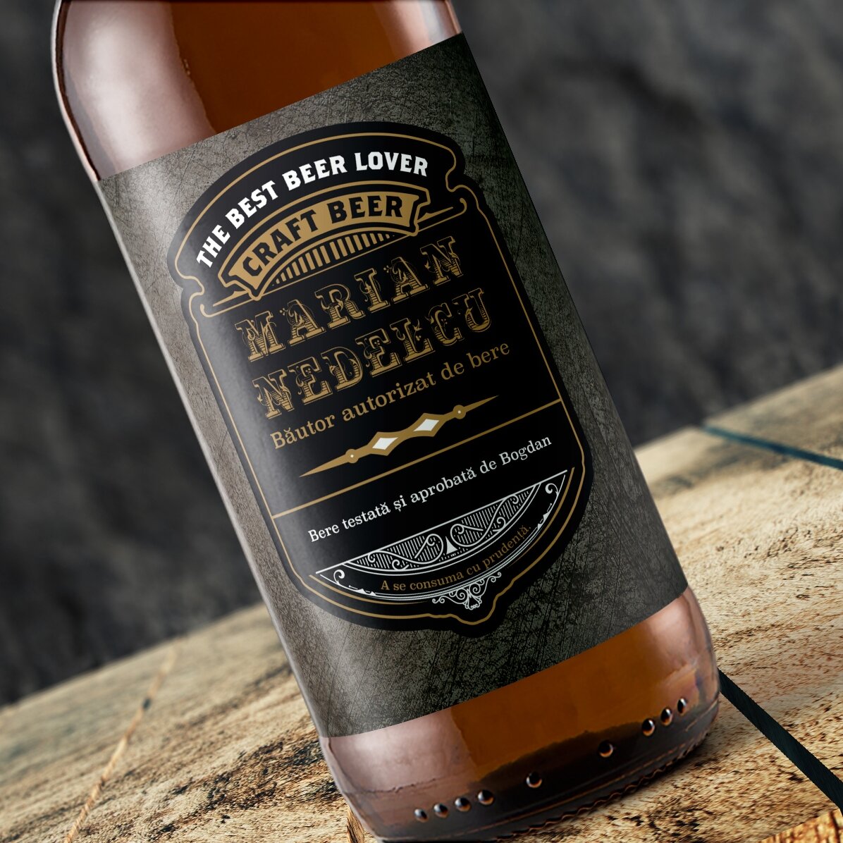 Cerveza personalizada con texto - Bebedor autorizado de cerveza