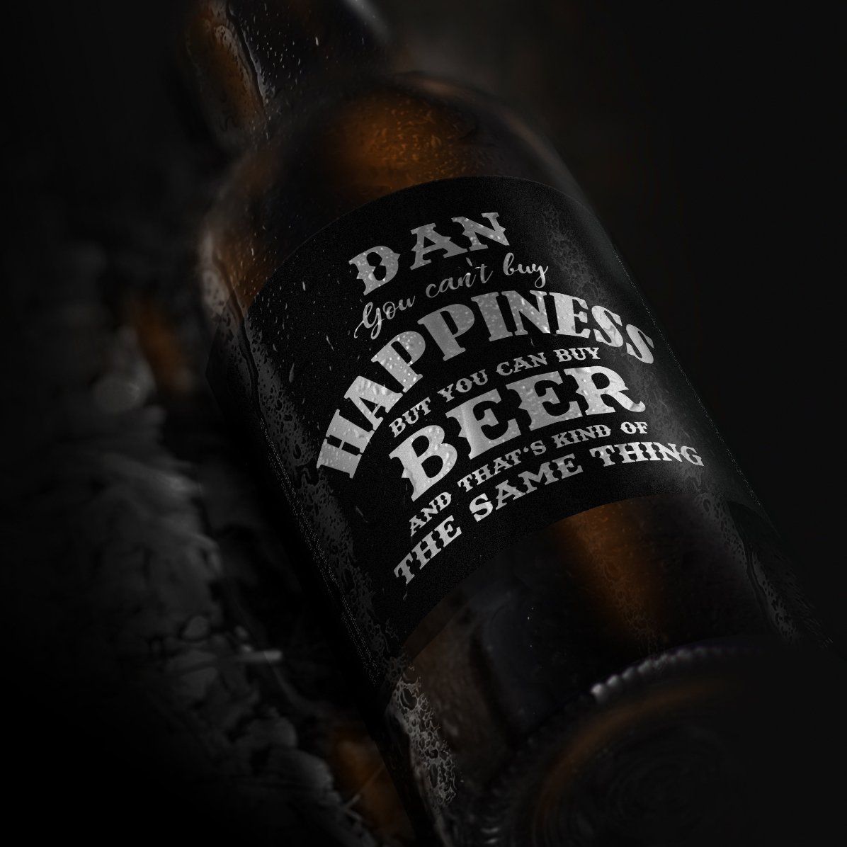 Cerveza personalizada con texto - Beer is Happiness