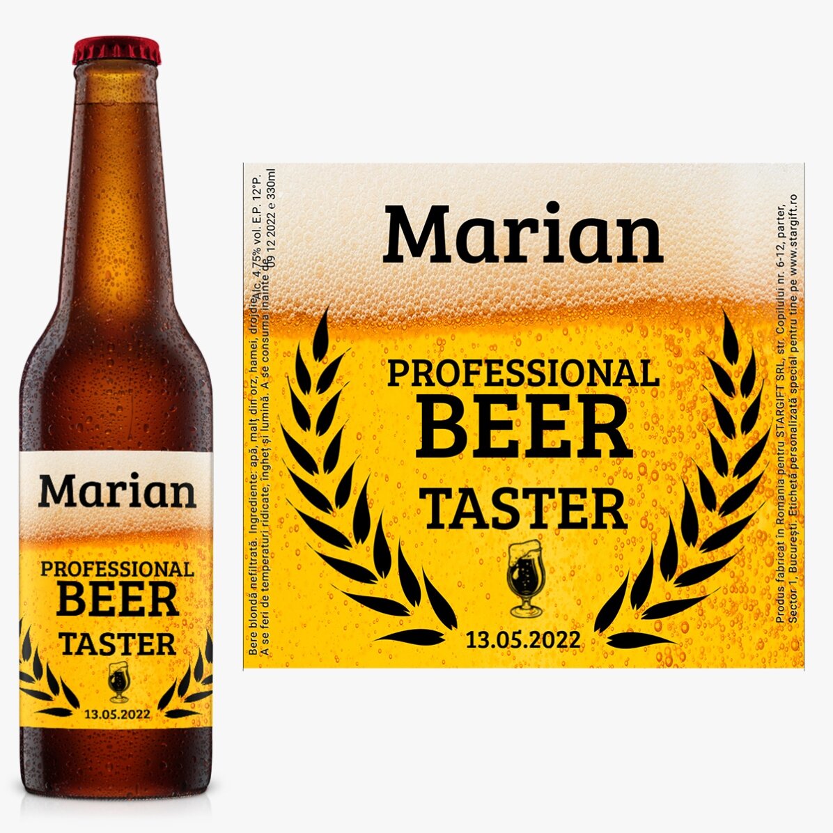 Cerveza personalizada con texto - Beer taster