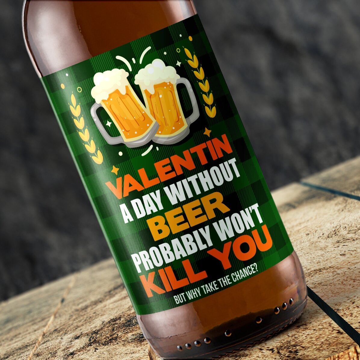 Cerveza personalizada con texto - Beer won