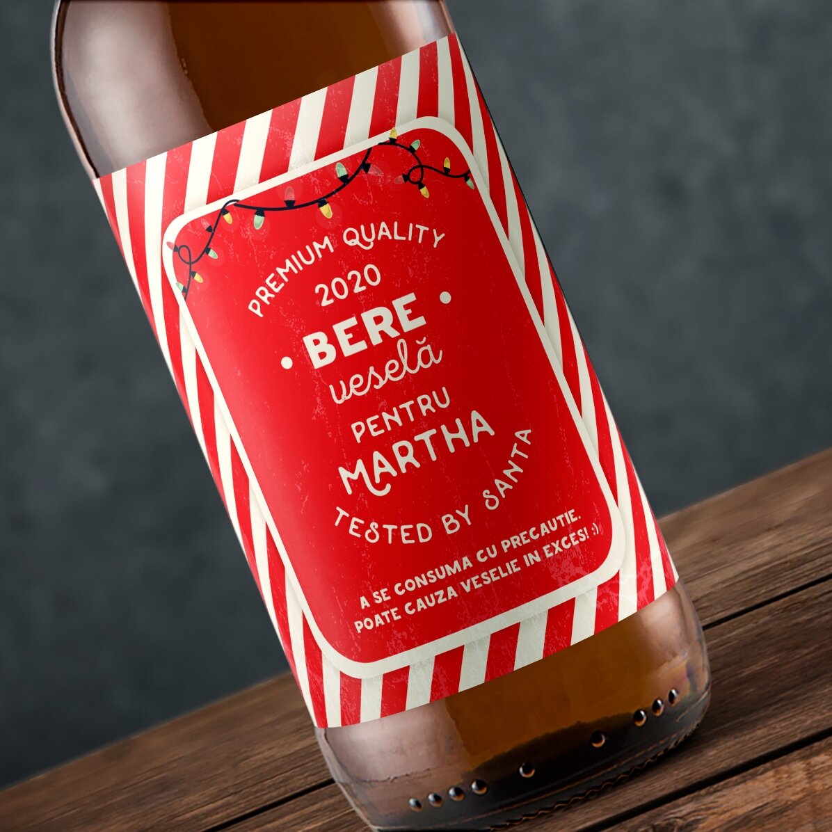 Cerveza personalizada con texto - Cerveza alegre