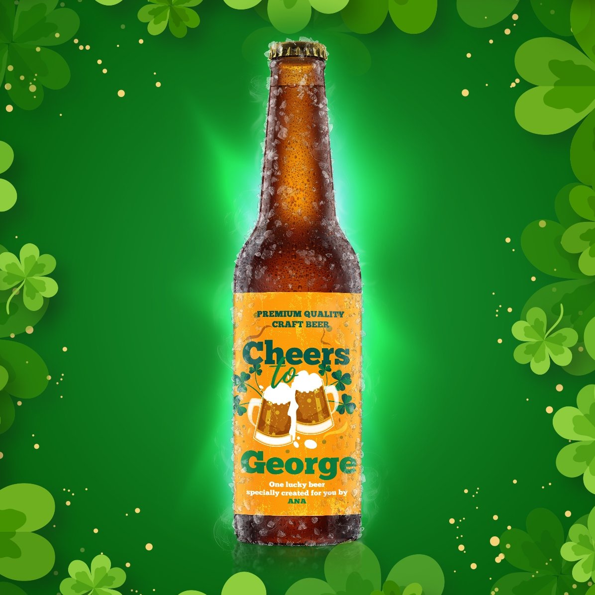 Cerveza personalizada con texto - ¡Salud por...!