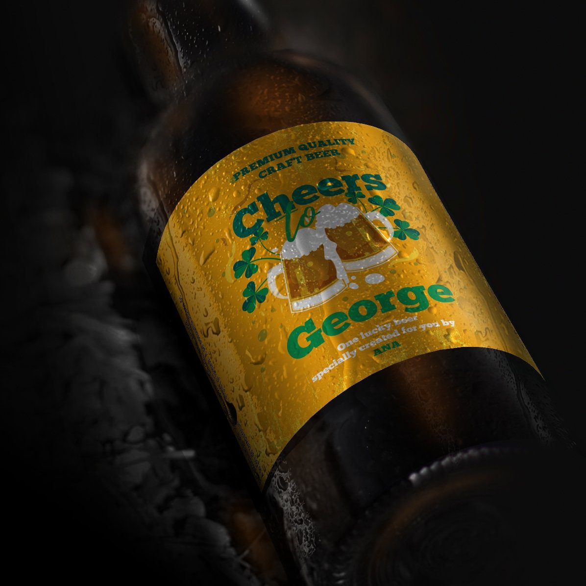 Cerveza personalizada con texto - ¡Salud por...!