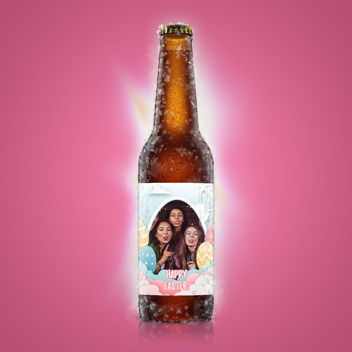 Personalised beer with photo - Happy Easter!