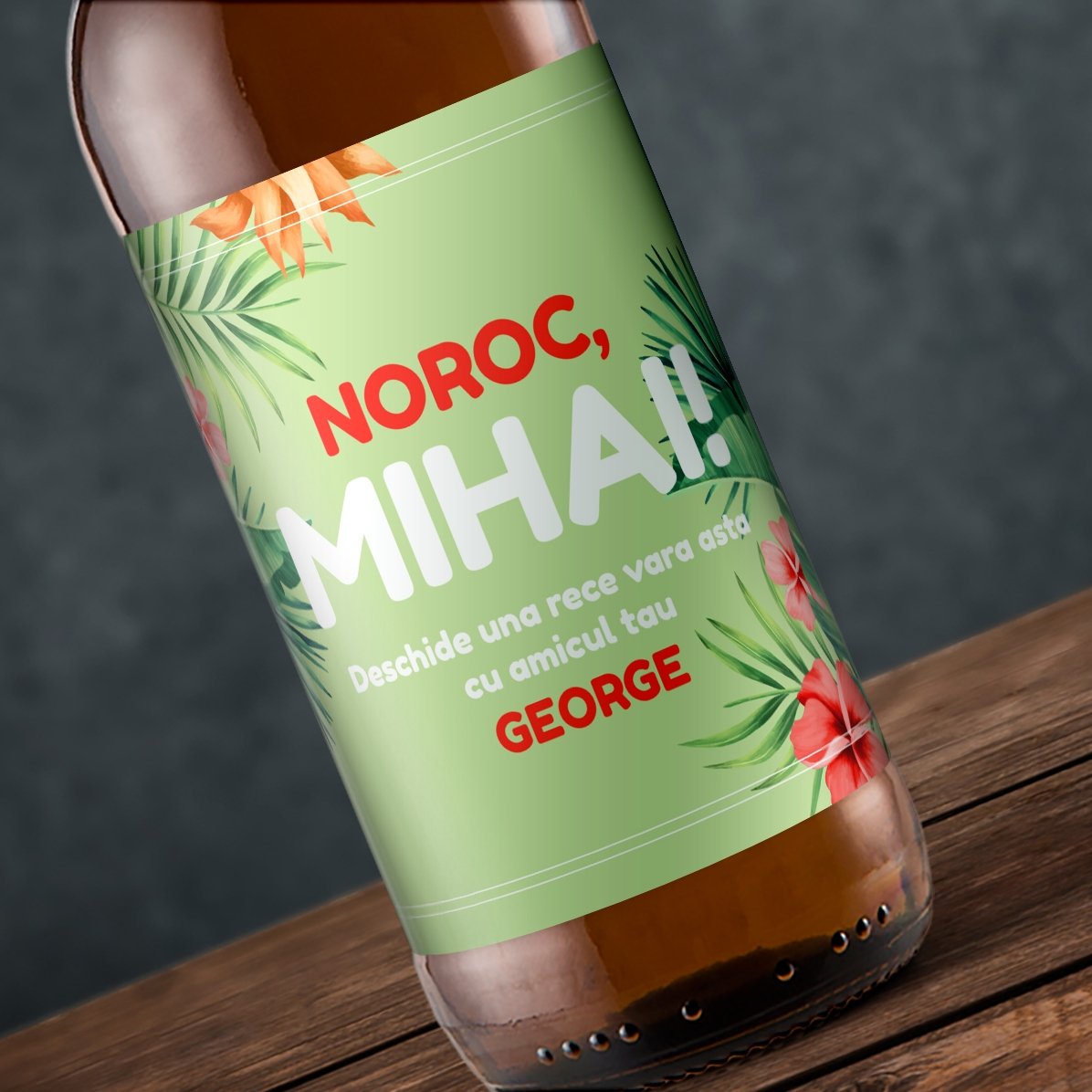 Cerveza personalizada con texto - Hibiscus