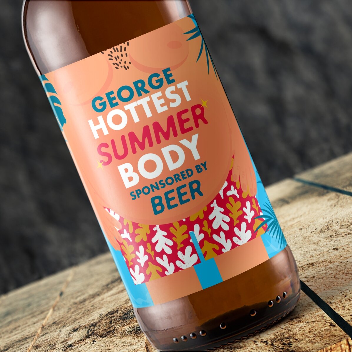 Cerveza personalizada con texto - Hot body