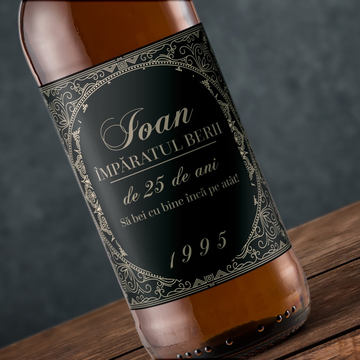 Cerveza personalizada con texto - El emperador de la cerveza