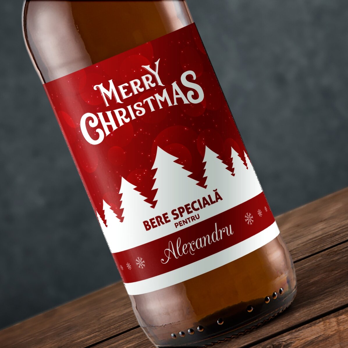 Personalised beer with text - Merry Christmas