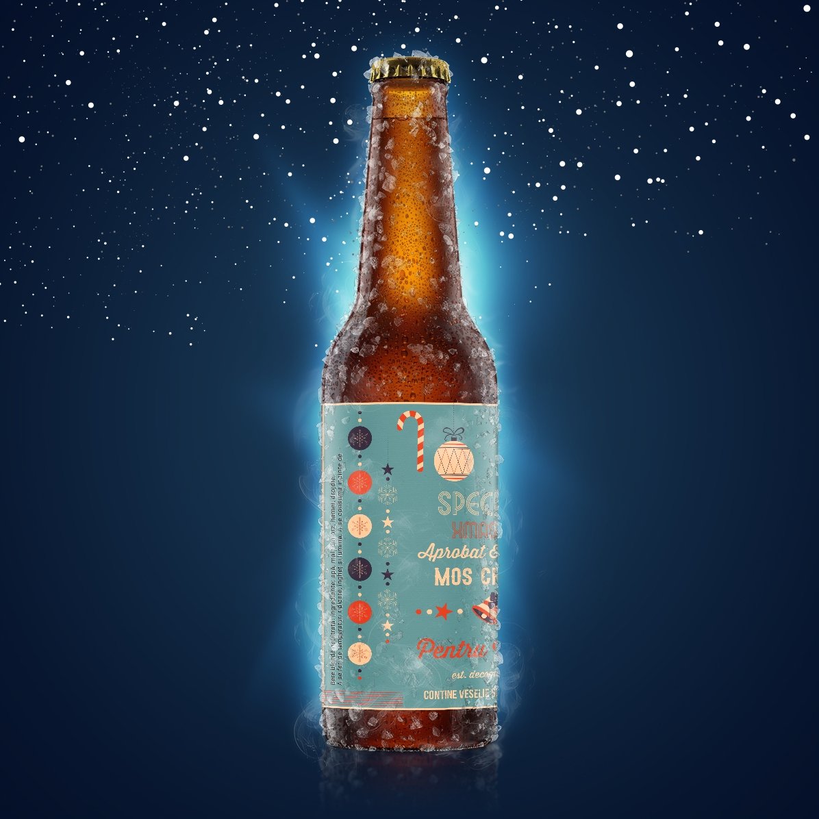 Cerveza personalizada con texto - Aprobada por Papá Noel