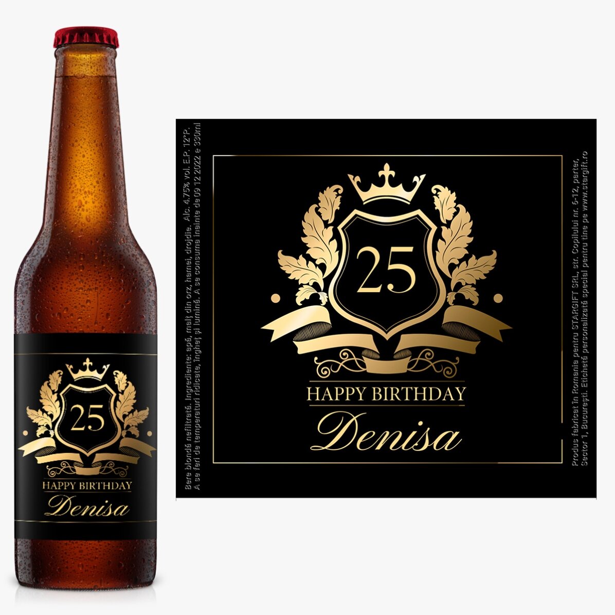 Cerveza personalizada con texto - Royalty