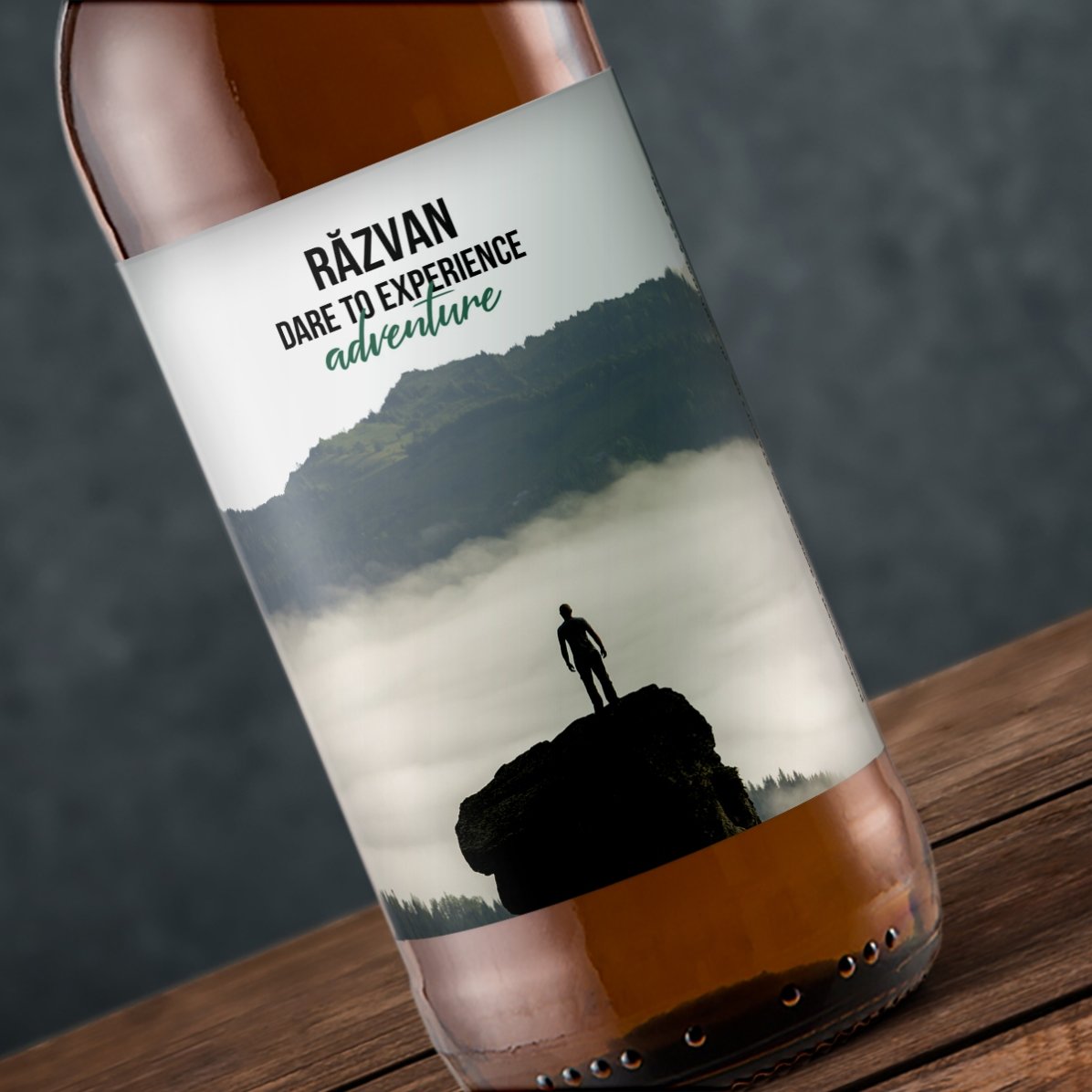 Cerveza personalizada con texto y una foto - Dare to...