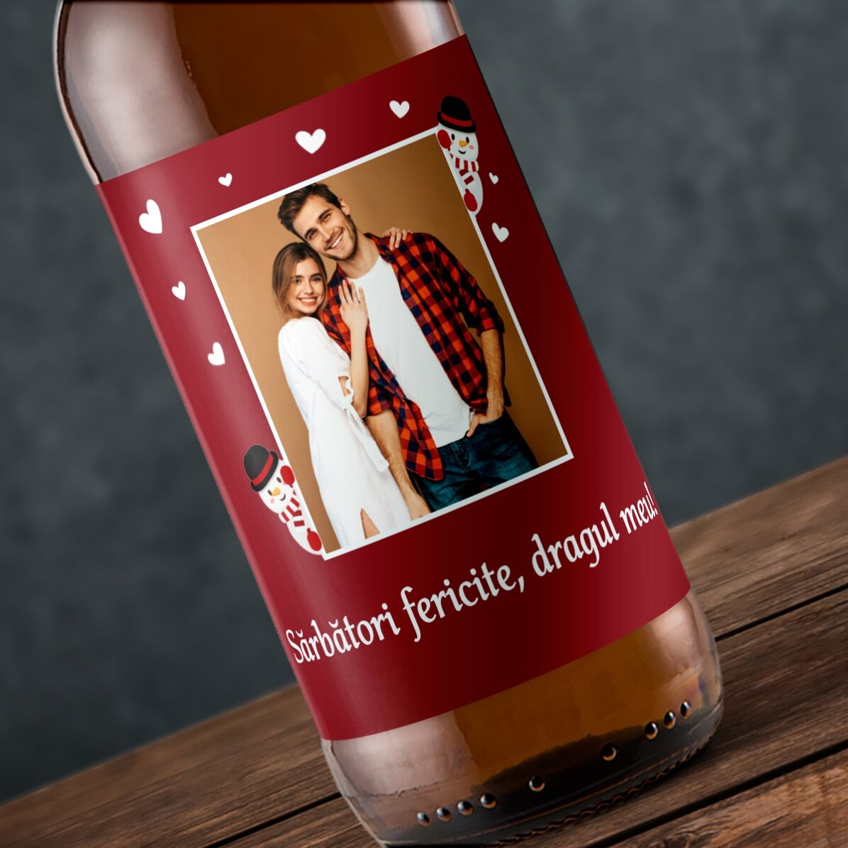 Cerveza personalizada con foto y texto - Navidad