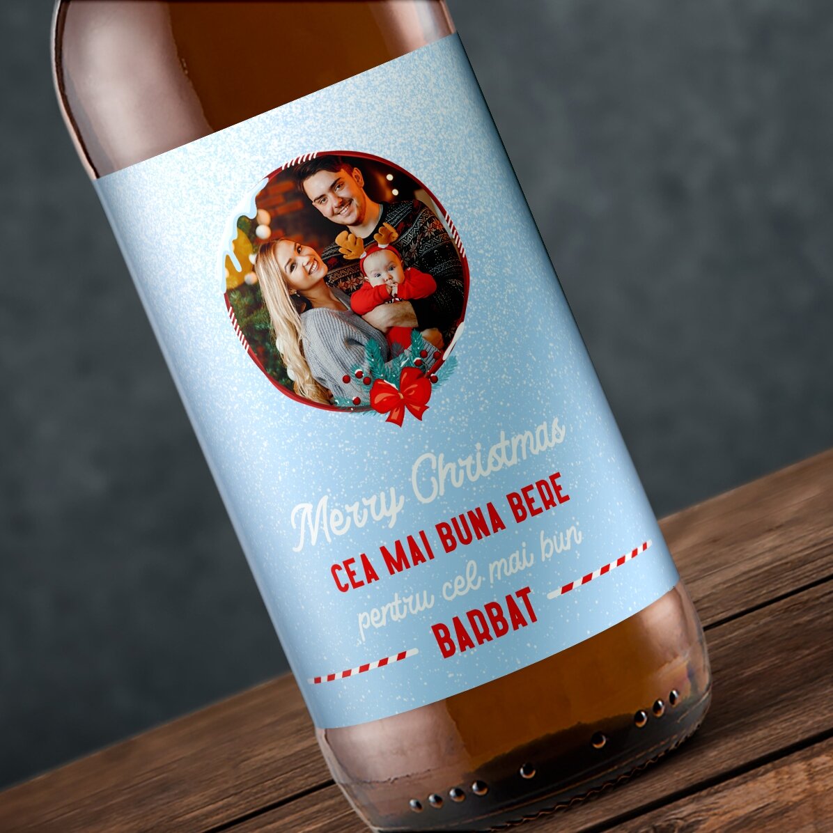 Cerveza personalizada con texto - Sweet Christmas