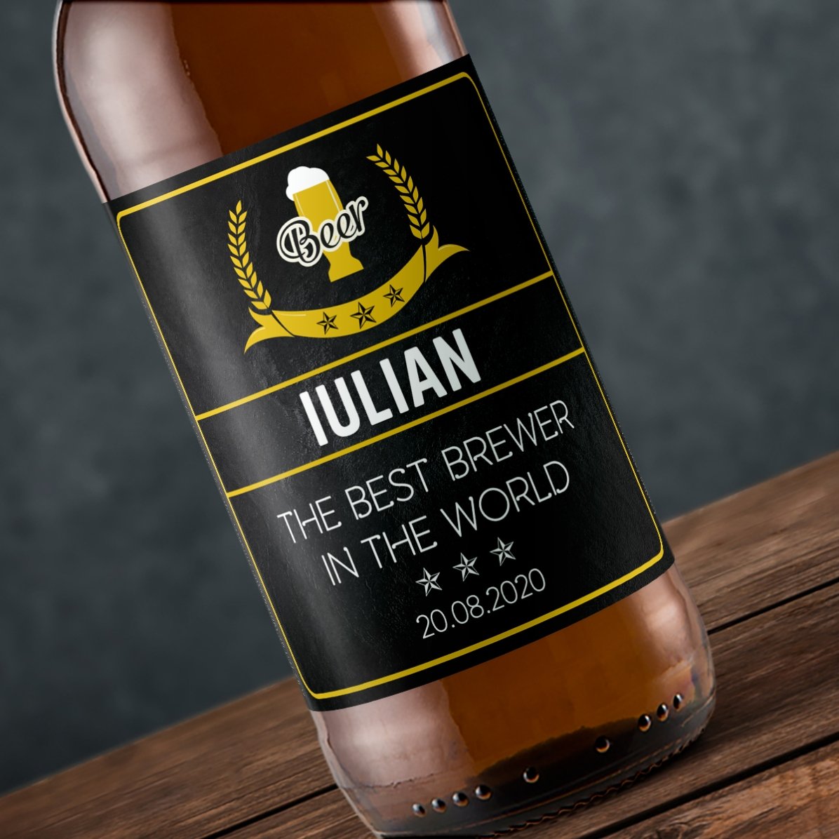 Cerveza personalizada con texto - The best brewer