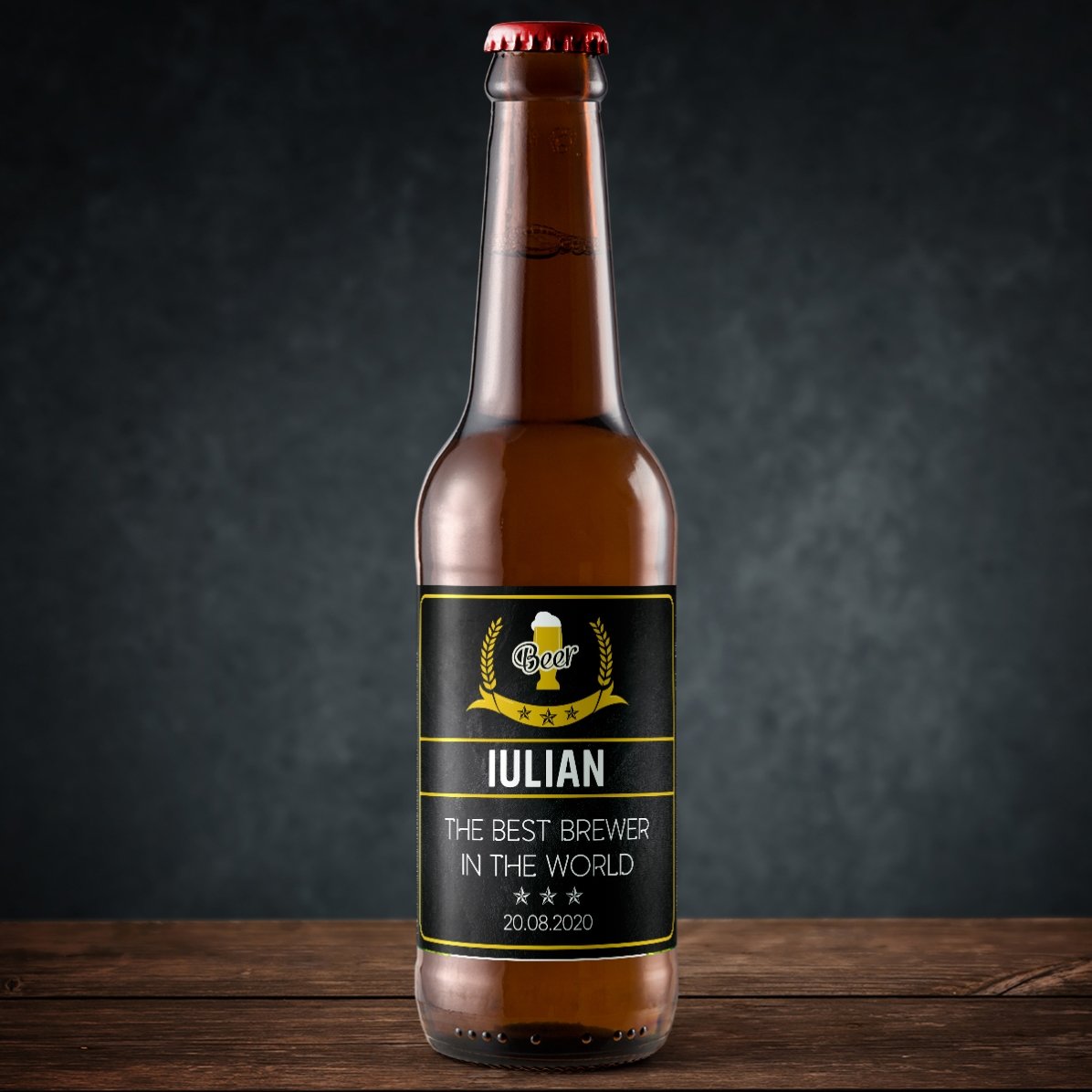 Cerveza personalizada con texto - The best brewer