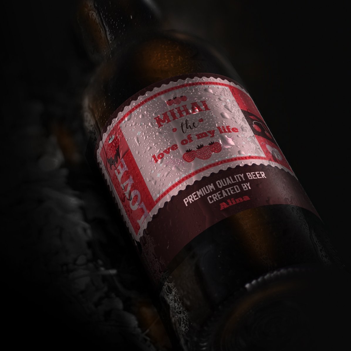 Cerveza personalizada con texto - San Valentín