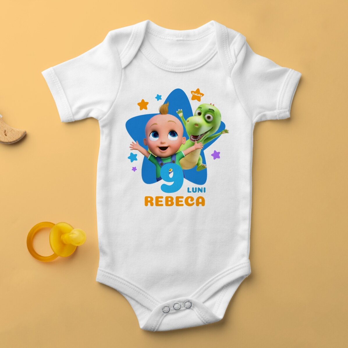 Body de cumpleaños para niños personalizado con la edad y el nombre - TraLaLa