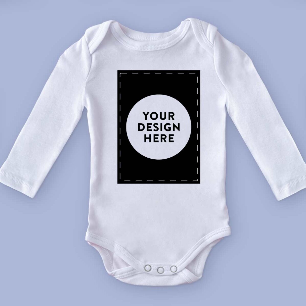 Personalised baby bodysuit with your portrait graphic