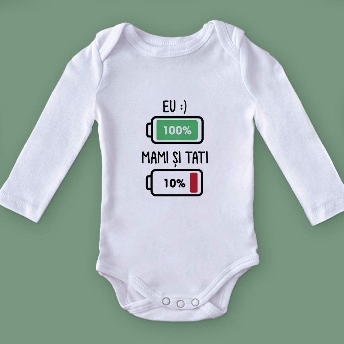 Body para niños personalizado con mensaje - Batería