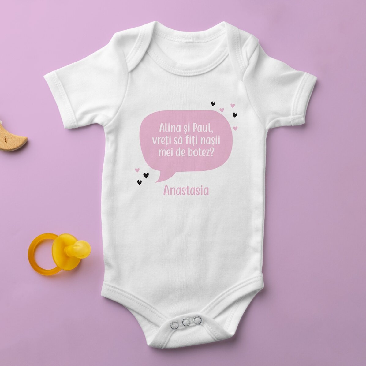 Body para niños personalizado con mensaje - Solicitud de padrino