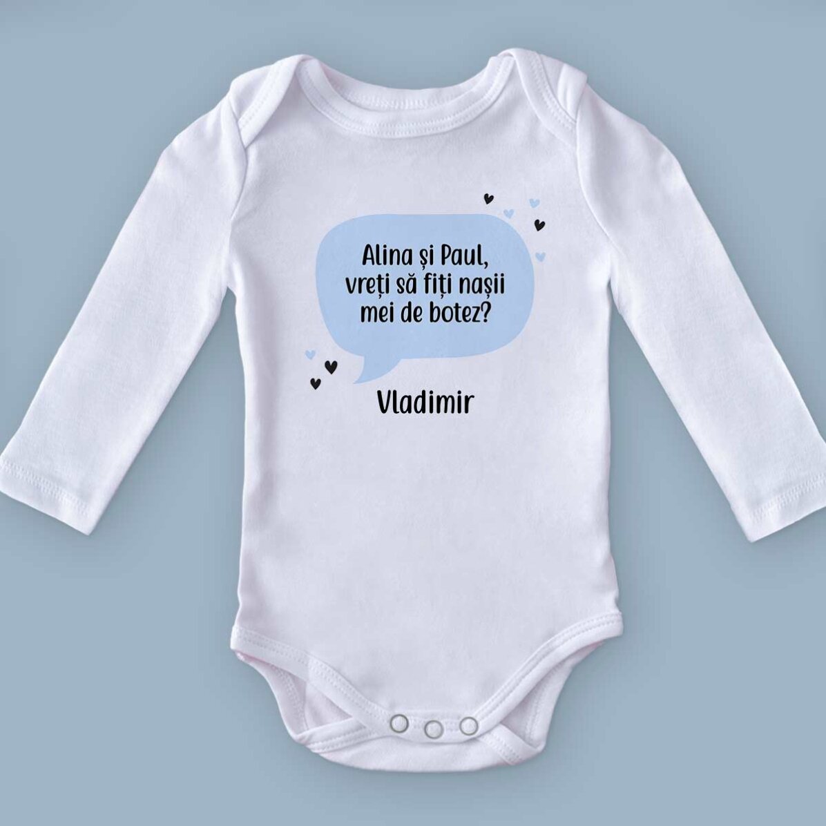 Body para niños personalizado con mensaje - Solicitud de padrino