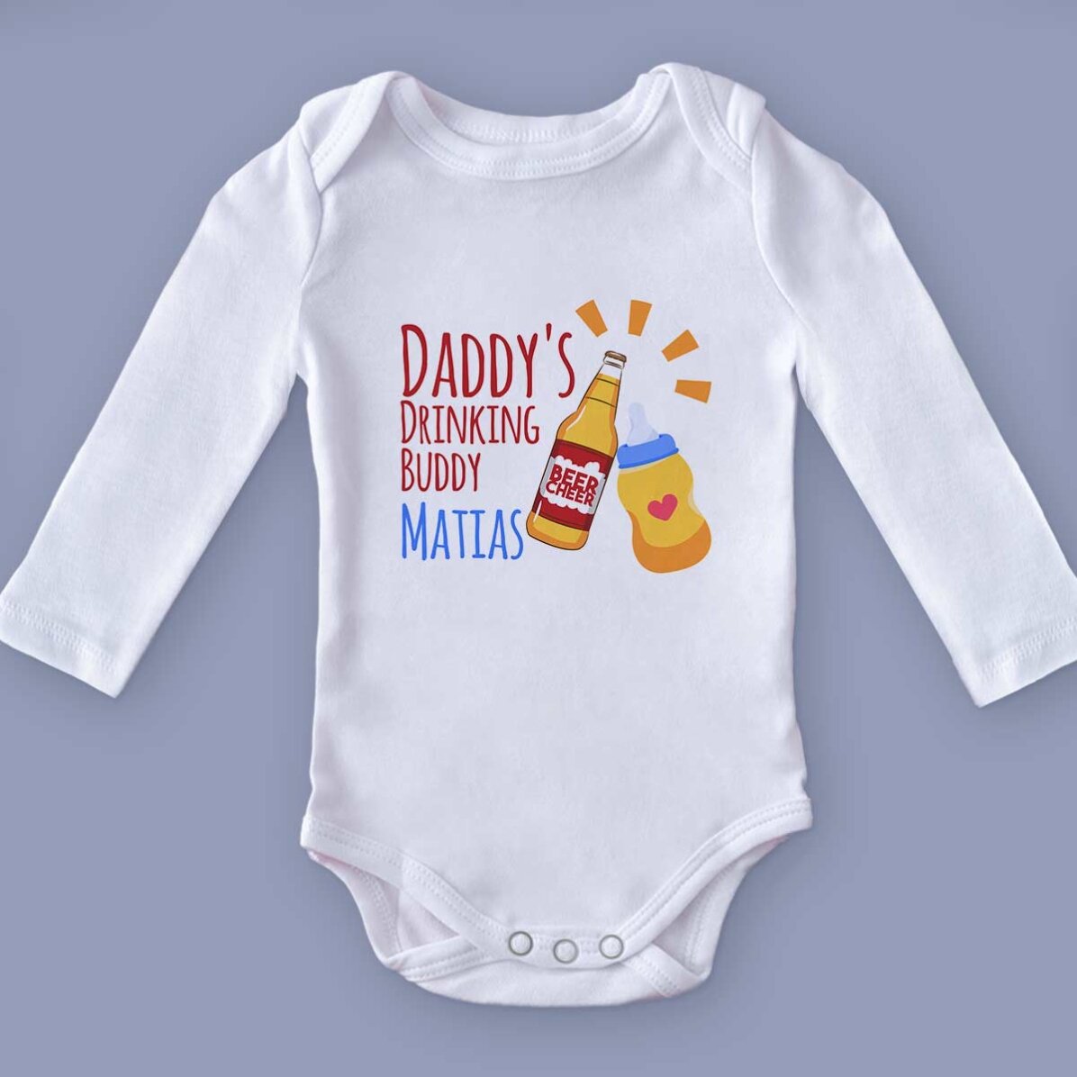 Body para niños personalizado con mensaje - Drinking buddy