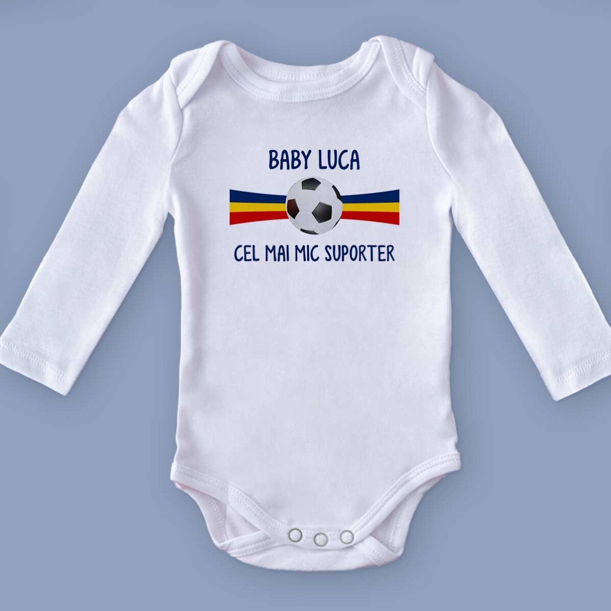 Body para niños personalizado con mensaje - Fútbol