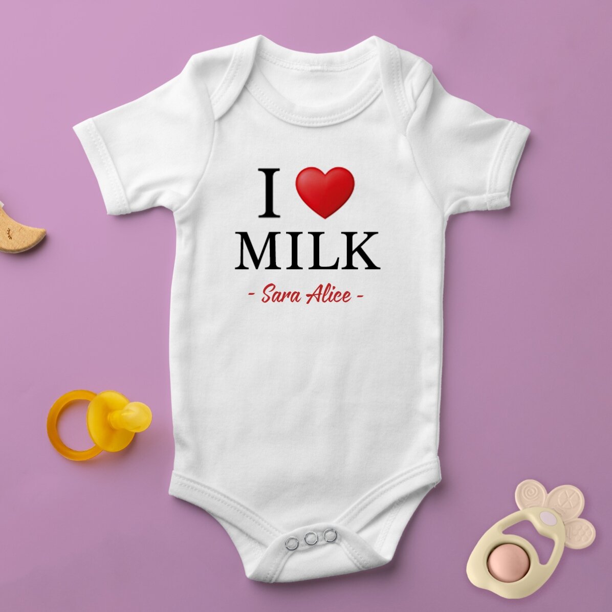 Body para niños personalizado con el mensaje «i love»