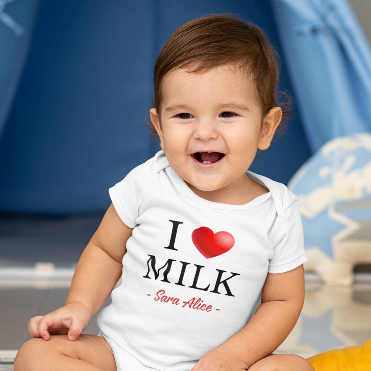 Body para niños personalizado con el mensaje «i love»