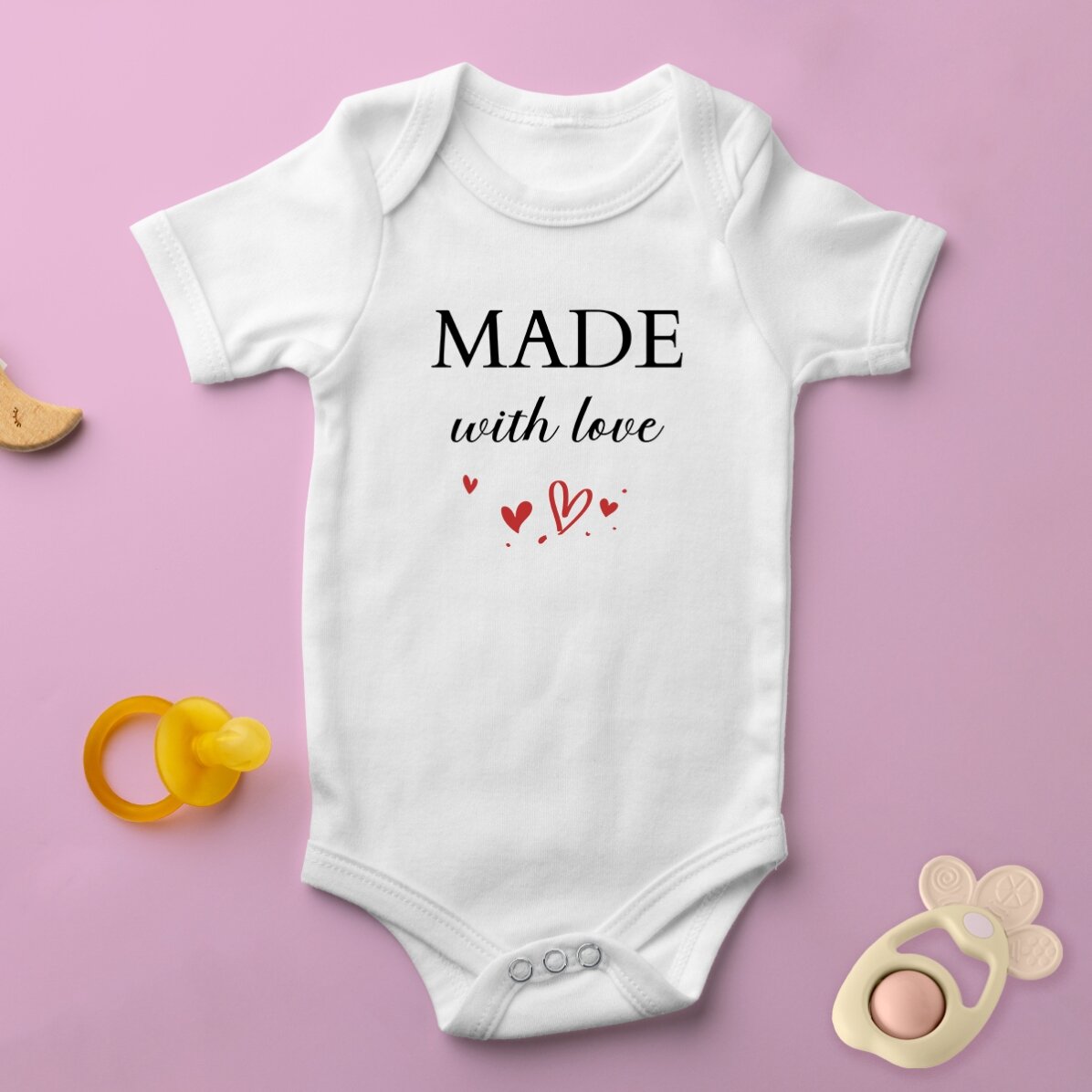 Body para niños personalizado con mensaje - Hecho con amor